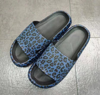 Blue leopard print